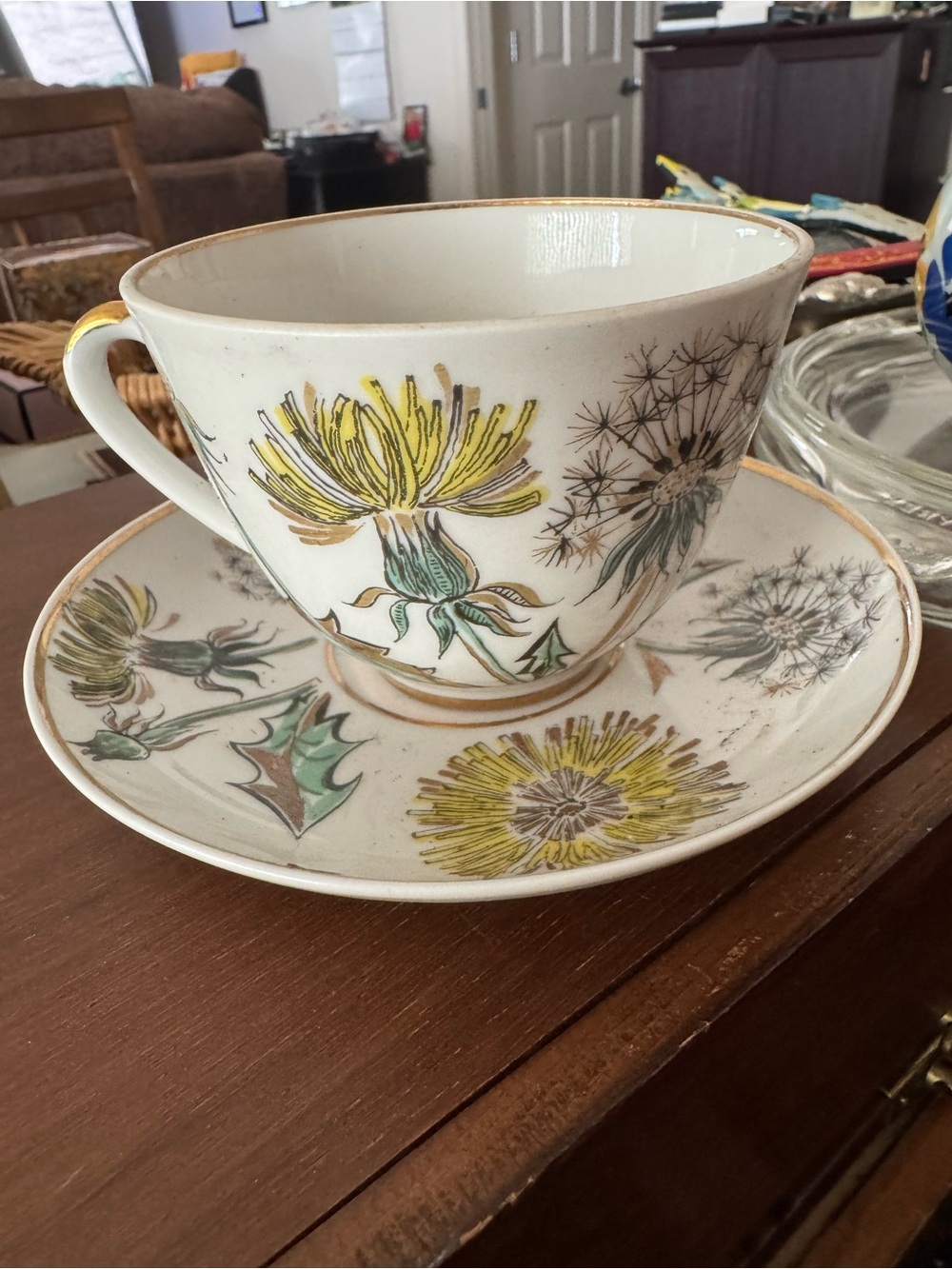 Dandelion Leningrad Porcelain Factory Teacup & Saucer Tea Cup Set Single Russian